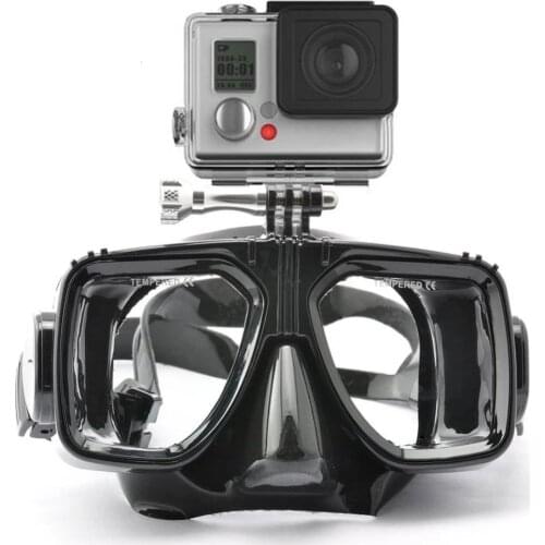 Professional Diving Scuba Snorkeling Masks with GoPro Mount Anti-Fog Goggles Glasses Swimming Fishing Equipment Camera Holder