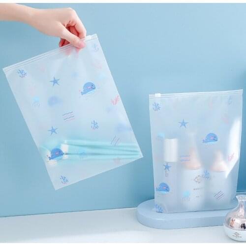 10 Pieces/Set Waterproof Travel Transparent Clothes Storage Bags For Shoes Makeup Underwear Self Seal Portable Organizer Pouch