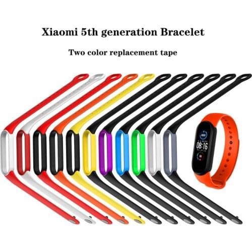 Mi Band 3 4 Strap Bracelet wrist wach xiomi Mi band3 4 accessories brtacelet Bicolor Silicone Strap for Xiaomi mi band 4 3
