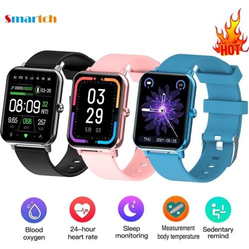 F97T Smart Watch Heartrate Blood Pressure Temperature Measurement IP68 Waterproof 1.69 Inch TFT Full Touch Screen Smartwatch