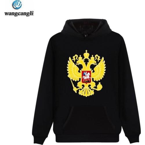 Russia Is Our Power Hoodies Men Women Brand Jacket Double-headed Eagle Russia Style Cotton Hoodie Sweatshirt Plus Size 4XL