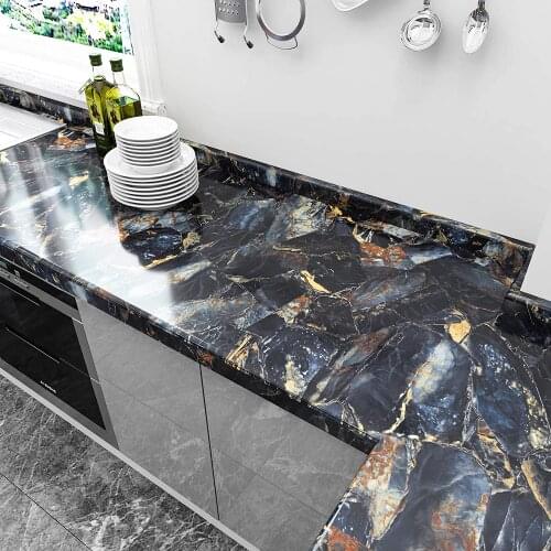 Wokhome PVC Waterproof Oil-proof Marble Self Adhesive Contact Paper Wall Stickers Countertops Kitchen Home Improvement