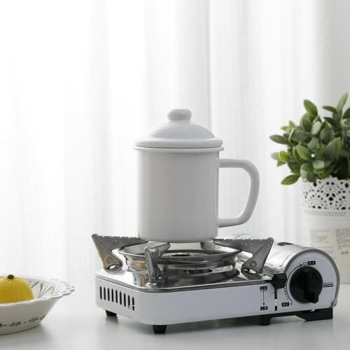 Japanese style thickening porcelain enamel white cup milk office mug cup with lid water cup Nordic style instant noodles pot