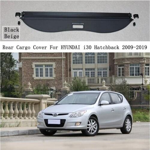 Rear Cargo Cover For HYUNDAI i30 Hatchback 2009-2019 Privacy Trunk Screen Security Shield Shade Black Beige Auto Accessories