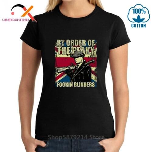 2020 England style Peaky Blinder Retro Tees shirt homme By Order of The Peaky fookin Blinders women T Shirts printed comfortable