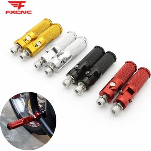1Pair Motorcycle Folding Footrests Footpegs Foot Rests Pegs Rear Pedals Peg For Yamaha YZF R1 R6 1999-2020 2019 2018 2017 2016