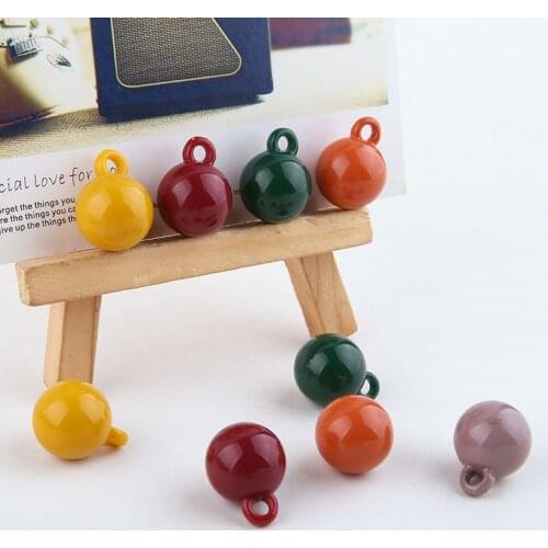 10pcs Japanese Geometry Retro Circle Pendant Earrings Olid Color Ball Round Resin Trendy Earrings For Women Jewelry Accessories