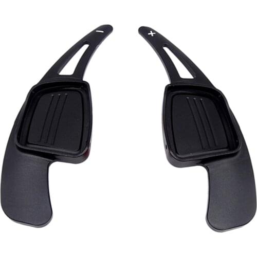 2pcs Aluminium Alloy Steering Wheel Paddle Shifter Extensions Covers Fit for Audi A4 A5 Q2 Q7 S3 S4 TT TTS 2016-2017