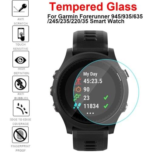 3pcs Tempered Glass for Garmin Forerunner 945 935 635 245 235 220 35 Sport SmartWatch Screen Protecto HD Premium Protective Film
