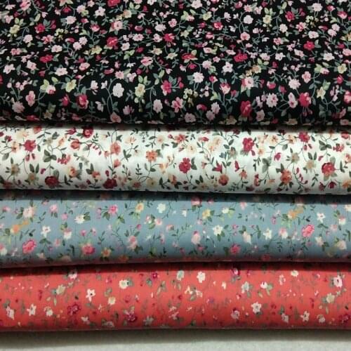 50x140cm Small Leaf Flowers Poplin fabric home Textiles Floral Cotton Poplin fabric for sewing baby cloth home decor