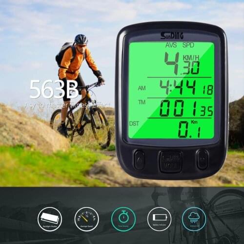 563B Waterproof Backlight Display Bike Bicycle Computer Speedometer Odometer