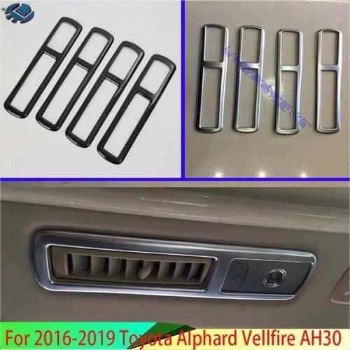 For 2016-2019 Toyota Alphard Vellfire AH30 Car Accessories ABS Rear Roof Air Confitioner AC Vent Frame Cover Trim