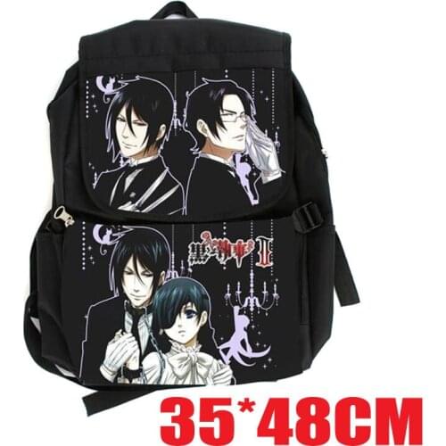 Black Butler Backpack Backpack Models Sebastian Cartoon Character Bag Student Bag Backpack