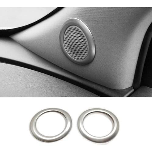 For Chevrolet Trax 2013 14 15 2016 2017 2018 ABS Matte Car Sticker A-pillar Speaker Audio Ring Sides Trim Cover Accessories 2pcs