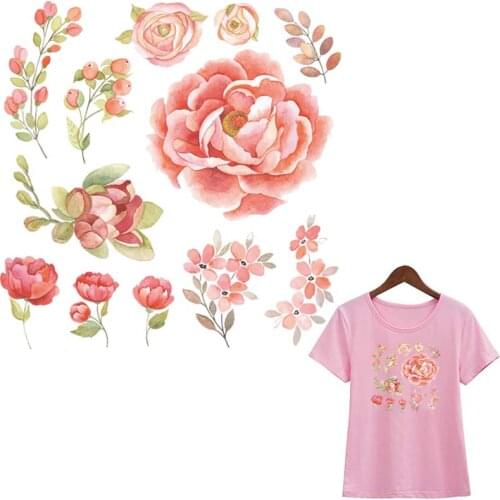 Ironing Flower Patches Woman Dresses Socks Decoration Diy Accessory Heat Transfer Thermal Patches Easy Printing