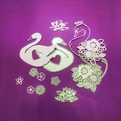 Swan, lotus Metal Cutting Dies for DIY Scrapbooking Album Paper Cards Decorative Crafts Embossing Die Cuts