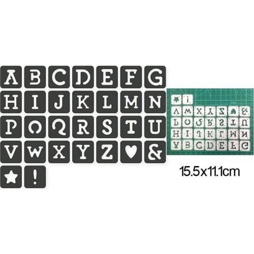 2021 metal cutting dies cut die mold Letter Alphabet Frame Scrapbooking dies paper craft knife mould blade punch stencils dies