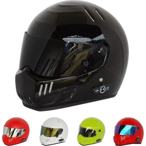 Motorcycle Star Wars Predator helmet Full Face ATV Motorcross Skull Bluetooth Headset Bubble Crash Casque Scooter Downhill Kask