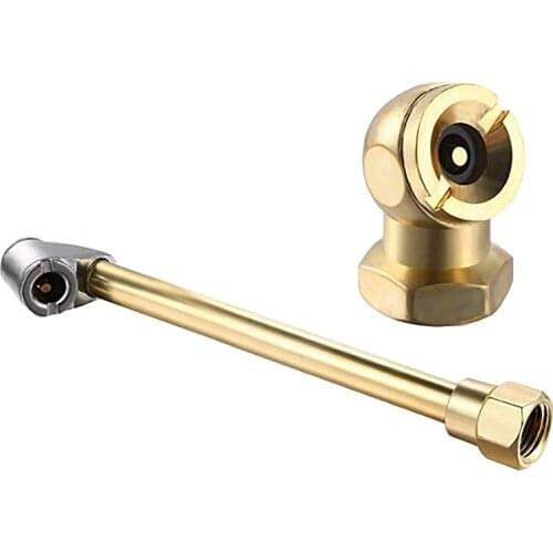 Heavy Duty Brass Air Chuck Set - 1/4 Inch Closed Ball Air Chuck, 1/4 Inch FNPT Dual Head Air Chuck