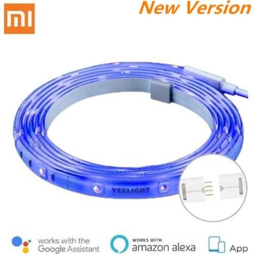 New Xiaomi Yeelight RGB Alexa Voice Control Colorful LED 2M 16 Million Intelligent Scenes Light Strip Band Smart Home Phone App