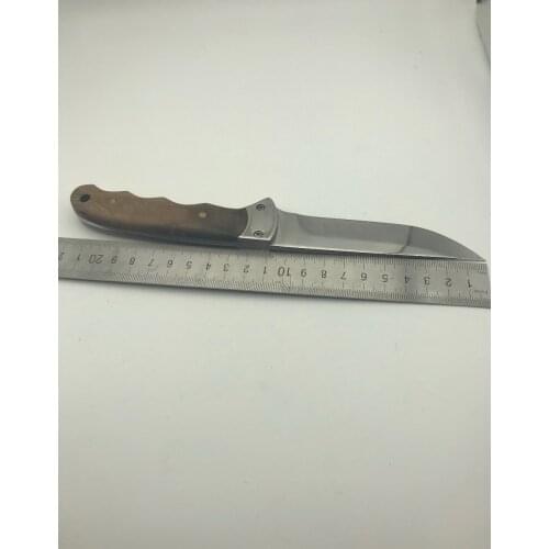 Brave Fighter 7Cr17mov blade 58HRC shadow wood handle hunting fixed blade knife outdoor survival camping tool tactical knives