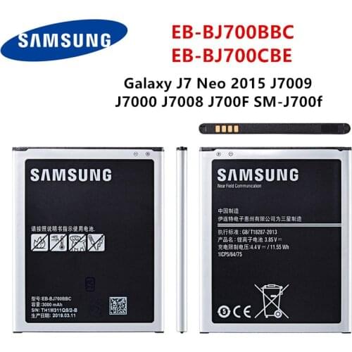 SAMSUNG Orginal EB-BJ700BBC EB-BJ700CBE Battery 3000mAh For Samsung Galaxy J7 2015 J4 2018 J7000 J7009 J7008 J701F J700F NFC