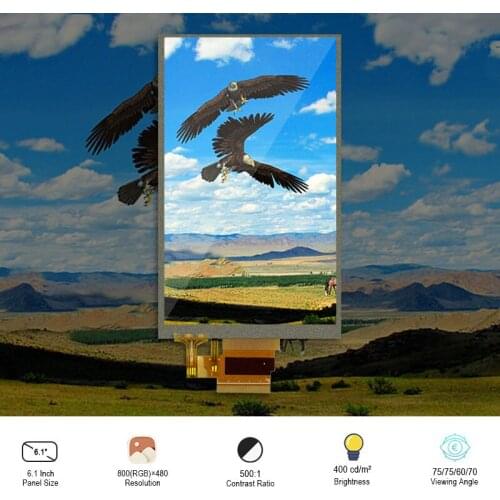 Original HannStar HSD062IDW1-A00 6.2 Inch 800*480 Lcd Display Screen WithTouch For Automotive TTL 60 Pins FPC