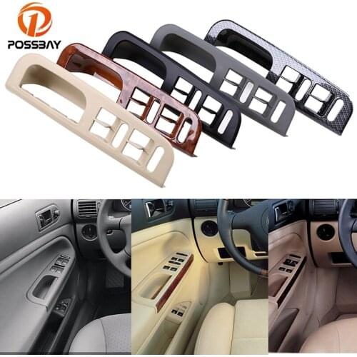 POSSBAY Car Door Window Switch Control Panel Bezel+Handle Trim for VW Bora Sedan/Variant 1999-2005 Car Switch