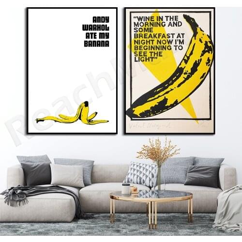 Andy Warhol poster, Andy Warhol banana, canvas art wall decoration unique gift poster