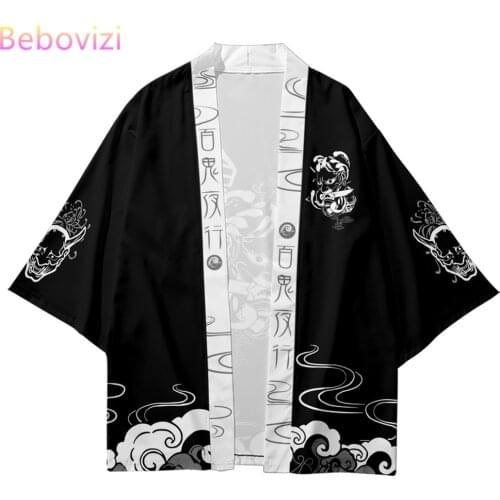 Plus Size 6XL 5XL 4XL Fashion Japanese Anime Robe Cardigan Women Men Harajuku Demon Slayer Cosplay Shirts Yukata Haori Kimono