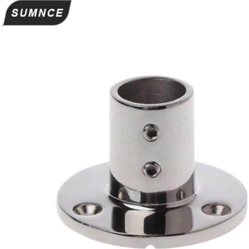 Stainless Steel Boat Hand Rail Fitting 90 Degree Round Base
