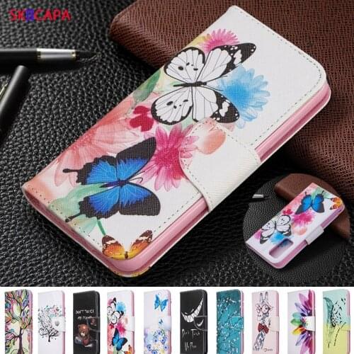 Cute Cartoon Painting Leather Flip Case for Samsung A42 S20 FE 5G Note 20 Ultra A21S S20 Lite S20 Fan Edition Wallet Phone Cover
