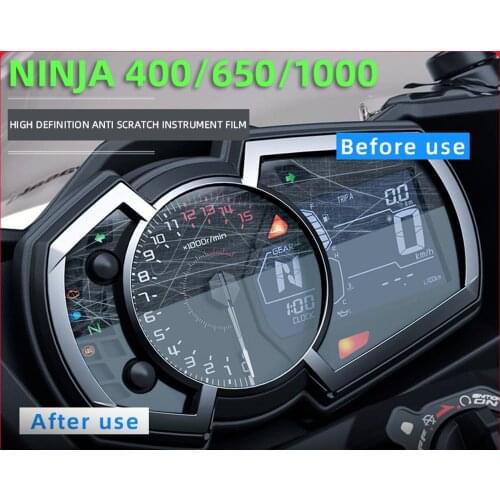 Motorcycle Speedometer TPU Scratch Proof Protection Film Dashboard Screen Instrument for Kawasaki Ninja400 Ninja650 Ninja1000