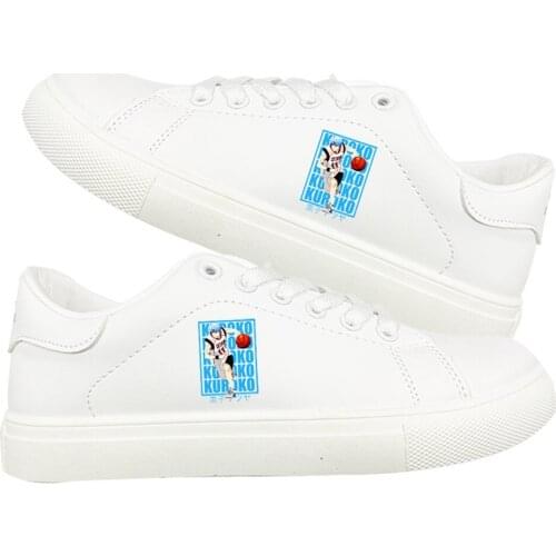 Unisex Cos Kurokos Basketball Tetsuya Kagami Taiga Hyuga Junpei Kise Ryota Casual Shoes plimsolls Samll White Flats Sneakers