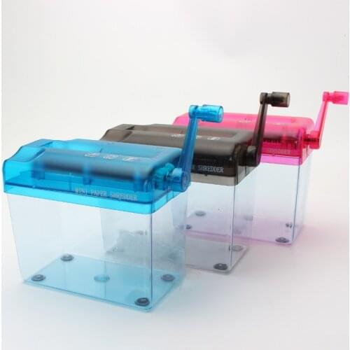 Mini Blue Shredder Crusher Destroyer Paper Documents Cutting Machine