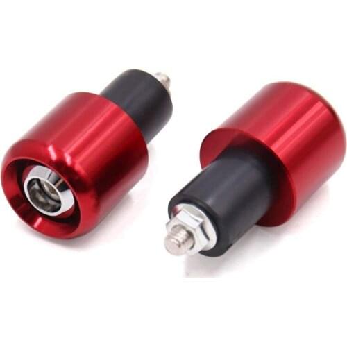Uxcell 2Pcs Red Aluminium Alloy 7/8" 22mm Motorcycle Scooter Handlebar End Caps Bar Grips