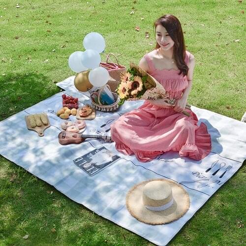 200x150cm High Quality Waterproof Oxford Foldable Outdoor Camping Mat Widen Picnic Mat Plaid Beach Blanket Multiplayer Mat