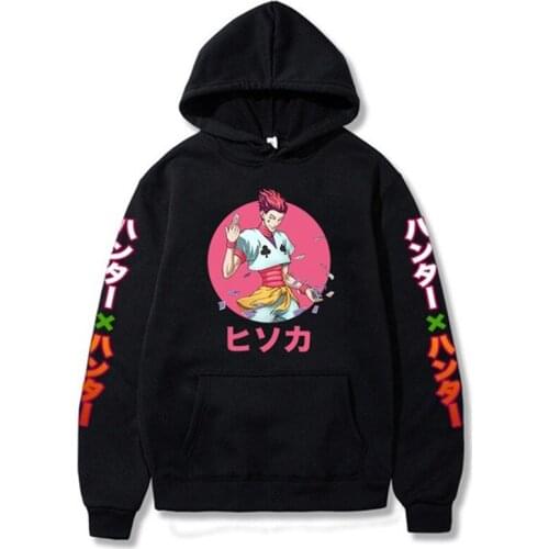 Japanese Anime Hoodies Hunter X Hunter Men Women Pullovers Hoodies Sweatshirts Killua Zoldyck Hisoka 90s Hoody Tops Mens Hoody