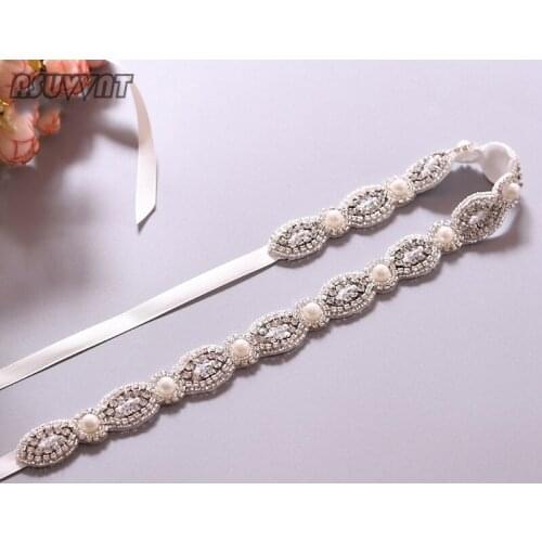 Women Belt Rhinestone Girdle Beaded Pearl Belt Fashion Handmade Wedding Accessories For Girl Wedding Party Dress Decoration