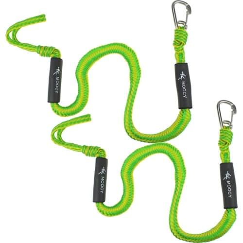 Moocy 2-Pack Boat Bungee Dock Line with Hook Mooring Rope Boat Accessories for Boats Pontoon Jet Ski SeaDoo WaveRunner Kayak