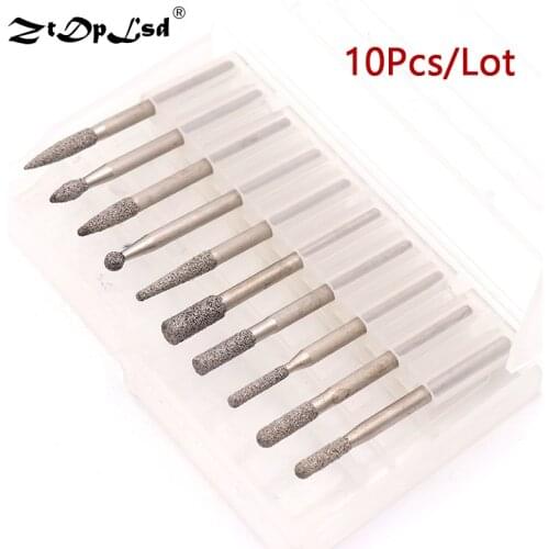 3.0MM Shank Brazed Diamond Burrs For Stone Concrete Ceramic Mill Grinding Heads Head Jade Carving Metal Peeled Agate Granite