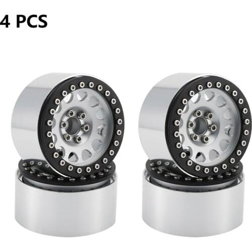4pcs 1/10 RC Rock Crawler Aluminum 2.2 Beadlock Wheel Rims For Axial SCX10 RR10 Wraith 90048 90018 Traxxas TRX4 TRX-6
