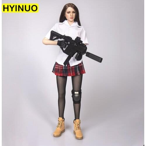 5 Models 1/6 Scale Sexy Female Student Wear Women Plaid Skirt Stockings Clothes Clothing Set For 12" Action Figure Female Body