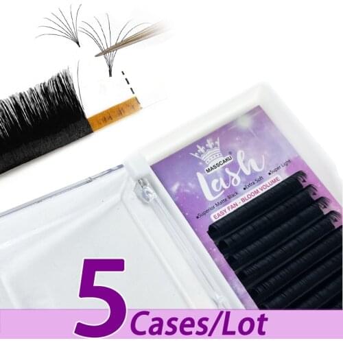 5psc/lot 8-20mm All Size Easy Fanning Eyelash Extension Fast Fanning Individual Esay Fanning Moveing Matte Mink Lashes Tray