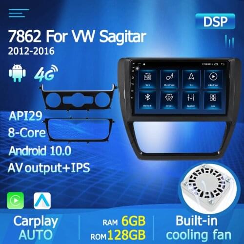 Yelloberry 7862 Series Android 10.0 Car Audio Multimedia GPS Player for VW Volkswagen Sagitar 2012 2013 2014 2015 2016 DSP IPS