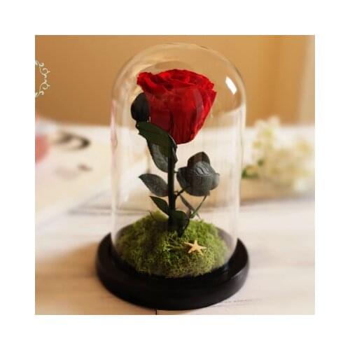 Creative Glass Immortal Fresh Rose Flowers Fresh Preserved Rose Flower Wedding Home Birthday Party Car Decoration