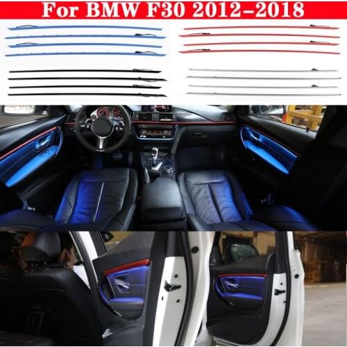 For BMW F30 2012-2018 Blue Orange 2 Color Car neon interior door ambient lights decorative lighting tuning car