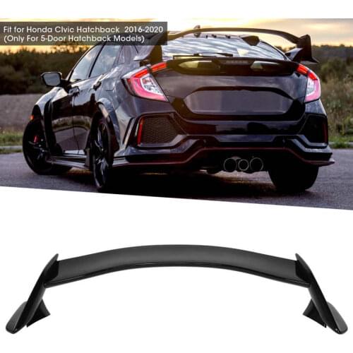 Glossy Black for Type-R Style Trunk Spoiler Wing Fit for Honda Civic Hatchback 2016-2020 Auto Accessories
