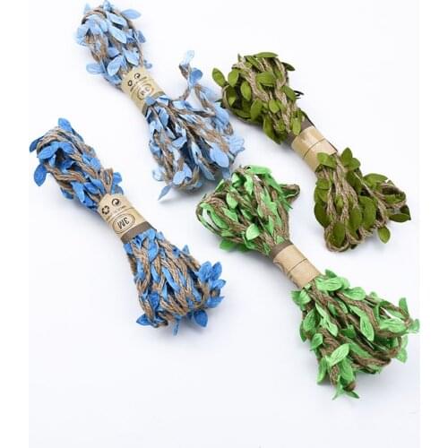 3Meters/lot Artificial Flowers Vine Artificial Leaves Wedding Home Decoration DIY Scrapbooking Craft Wreath Fake Flowers Garland