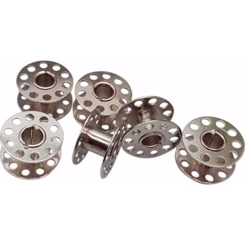 20 PCS Stainless Steel Sewing Machine Bobbins Spools for Brother Janome Singer Elna Bernina Toyota Needlework Craft Tools Silver